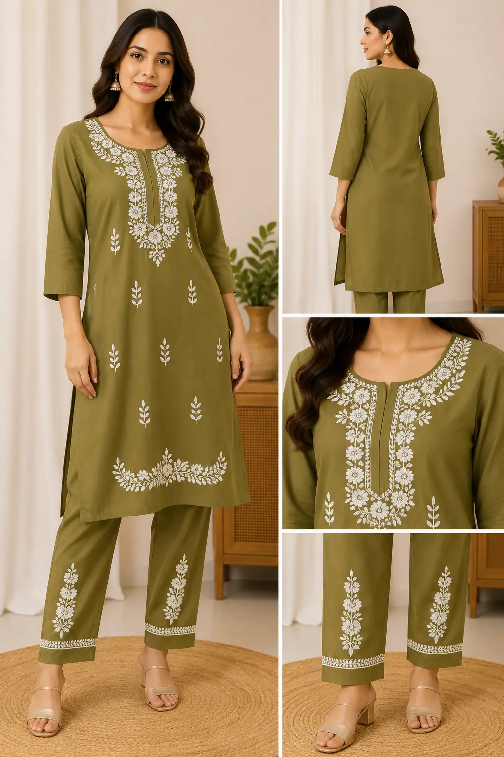 Kurti Set Olive Green